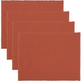 Linum Uni dækkeserviet 35x46 cm 4-pak Rust orange