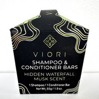 TRAVELSIZE - RICE WATER SHAMPOO & CONDITIONER M. HIDDEN WATERFALL - ALLE HÅRTYPER - Shampoo Bar - VIORI - StudioBuus