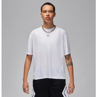 Jordan Sport Diamond-overdel med korte ærmer til kvinder - hvid - XXL (EU 52-54)