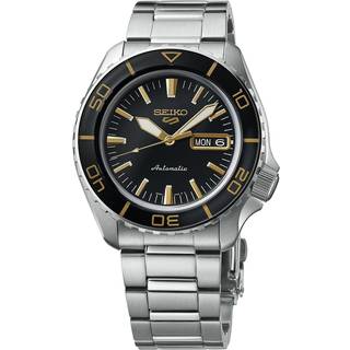 Seiko SRPK99K1 5 Sports Herrenuhr Automatik Schwarz/Goldfarben