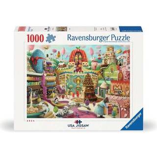 Ravensburger Sweet Street 1000 bit av konstnären Demelsa Puzzle | Unik design | SoftClick Technology | Idealisk gåva för pusselentusiaster