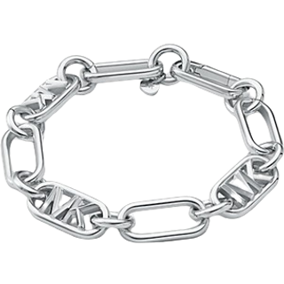 MK Precious Metal-Plated Brass Chain Link Bracelet - Silver - Michael Kors - ONE SIZE