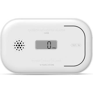 Housegard CA108 kuliltealarm med LCD-display, inkl. 3-årsbatteri, hvid