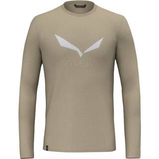 Salewa Solidlogo Dry L/S Tee Longsleeve Herrer størrelse M farve beige