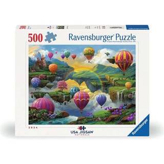 Ravensburger Air Balloon Valley 500 bit från konstnären Nathanael Mortensen | Unik design | SoftClick Technology | Idealisk gåva för pusselentusi