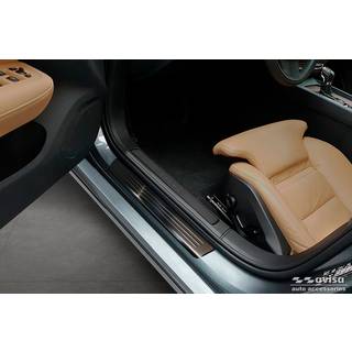 Indstigningslister - Volvo V60 Combi / Cross Country / Plug-in-hybrid III Årg. 2018->  Rustfrit Stål - Sort Børstet Stål