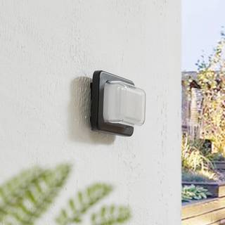 LED udendørs væglampe Sibara Lindby, Aluminium/grå/zink, Aluminium