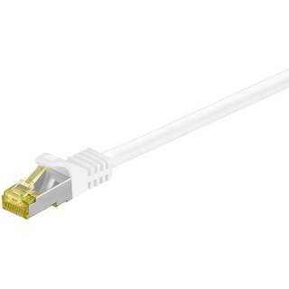 Goobay RJ45 netværkskabel S/FTP (PiMF), 500 MHz, med CAT 7 råkabel, hvid, 5 m