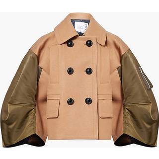 Sacai Wool and twill jacket - beige - M