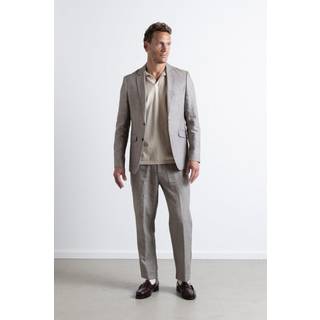 Roman linen blazer - Khaki Melange