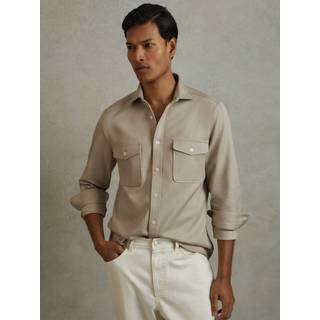 Reiss Arlo Bomuld Canvas OvershirtMiddel