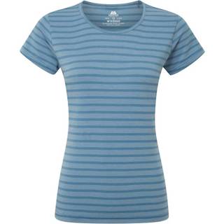 Mountain Equipment Women's Groundup Stripe Tee Funktionsshirt Damer størrelse 8 farve blå