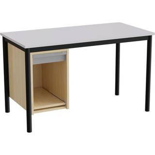 Sybord 135, 1200x600 mm H720 mm, grå laminat, sort stel