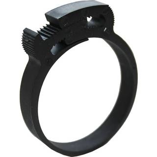 Slangeklemme, varme- &amp; UV-stabiliseret nylon (6.6), med låsende tænder, 7 mm, Ø14.9 - 17.4 mm