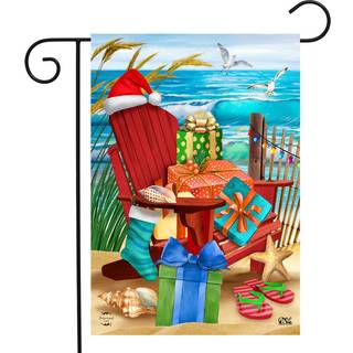 Briarwood Lane Beachy Christmas Garden Flag Adirondack stol pr?senterer 12,5 """" x 18 """"