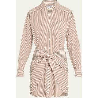 Veronica Beard Roanoke cotton-blend shirt dress - multicoloured - XL
