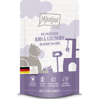 MjAMjAM Mos - duo af saftig kylling og kanin med dampet græskar 125 g 151.60 DKK/1 kg (12 x 125.0g)