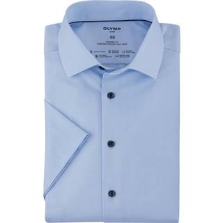 OLYMP Herren Kurzarmhemd blau