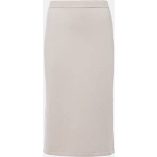'S Max Mara Alice wool-blend midi skirt - white - L