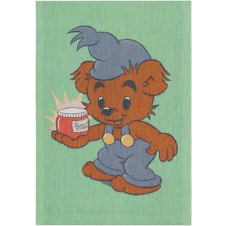 Ekelund Linneväveri Bamse viskestykke 35x50 cm Blå-grøn