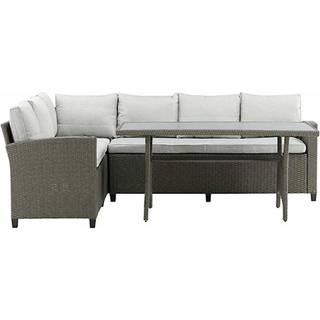Venture Design Bentwood sofagruppe Sort med grå hynde 2st 3-personers ende & bord 145x75 cm