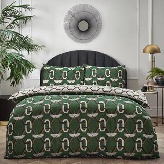 Furn Furn Green Avalon Geometric Reversible Duvet Cover Set