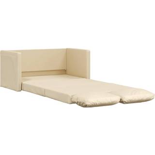 2-i-1 sovesofa 112x174x55 cm stof creme