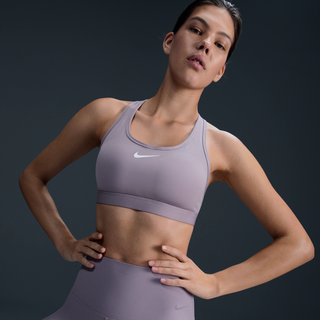 Nike Swoosh Medium Support Bra - Str. L - Lilla | Komfort & Støtte til Løb for Kvinder