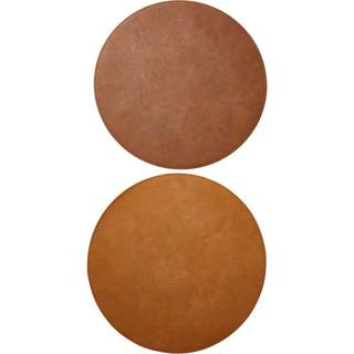 Da'core Dækkeserviet vendbar cognac/natur Ø38 cm