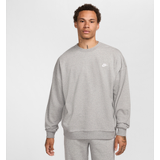 Oversized Nike Club Fleece-crewtrøje i french terry til mænd - grå - XXL