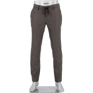 Alberto Herren Hosen braun meliert Slim Fit