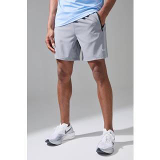 Mens Light Grey Man Active Stretch Woven Regular Fit 7inch Gym Short