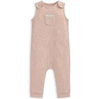 Mamas & Papas Mamas & Papas Pink Ribbed Sleeveless Romper