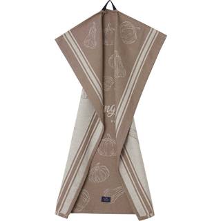 Lexington Organic Cotton Jacquard viskestykke 50x70 cm Brown