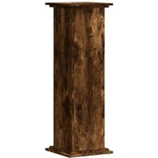 plantestativ 33x33x100 cm konstrueret træ røget egetræsfarve