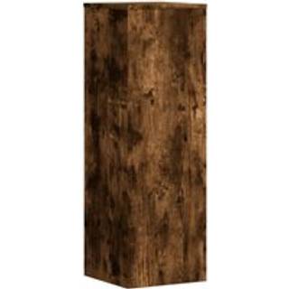 plantestativ 33x33x100 cm konstrueret træ røget egetræsfarve