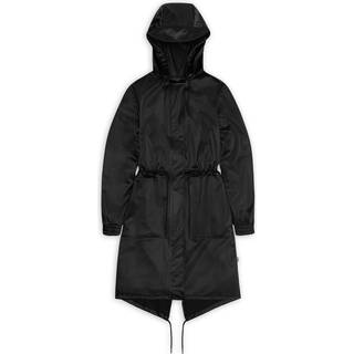 Rains String W Parka - Black Grain