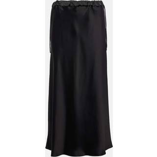 Max Mara Editore satin midi skirt - black - XXS
