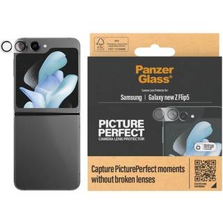 Samsung Galaxy Z Flip6 PanzerGlass PicturePerfect - Kamerabeskyttelsesglas - Platinum Strength - Gennemsigtig / Sort