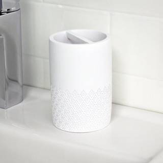 Showerdrape Showerdrape White Chantilly Bathroom Accessory Set