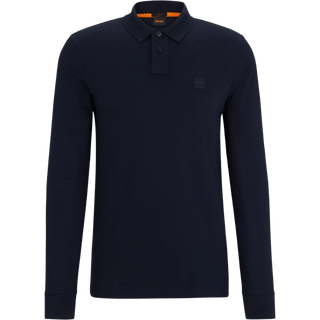 BOSS Orange Herren Polo-Shirt blau Slim Fit