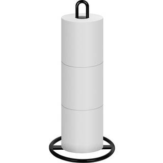 OBODING sort fritstående toiletpapirholder — 3-rullers kapacitet, robust toiletpapirstativ