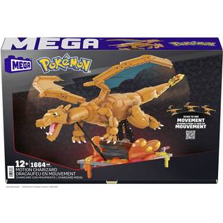 Mega Pokemon Charizard med 1664 Dele Charizard Figur med Bevægelse HMW05