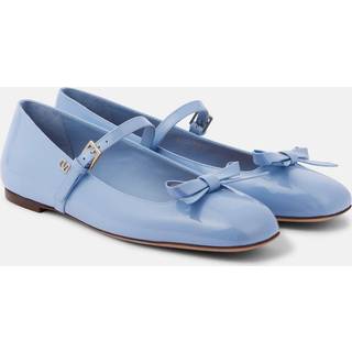 Valentino Garavani Romance Bow patent leather Mary Jane flats - blue - EU 38.5