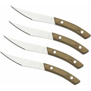 Legnoart Napoli pizza- og steakknive, mørkt træ, 4 stk.