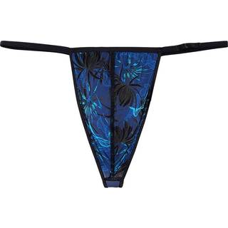 HOM Herren G-String blau Mikrofaser/Funktion Geprintet