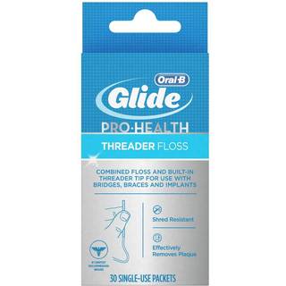 Glide Threader Floss - 60 engangs-flosser (to sæt á 30 stk.) til nem og grundig rengøring