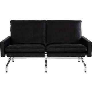 Fritz Hansen - PK31 2-sits, Läder, Grace Black - Sofaer - Poul Kjærholm - Sort