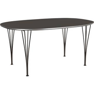 Fritz Hansen - Superellips B617 – 300x130 cm Grey Bromo/Warm Graphite - Spiseborde - Bruno Mathsson - Grå - Metal/Træ