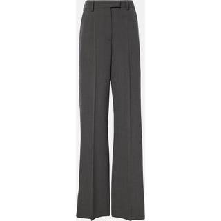 Valentino High-rise wool straight pants - grey - XL
